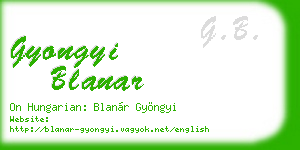 gyongyi blanar business card